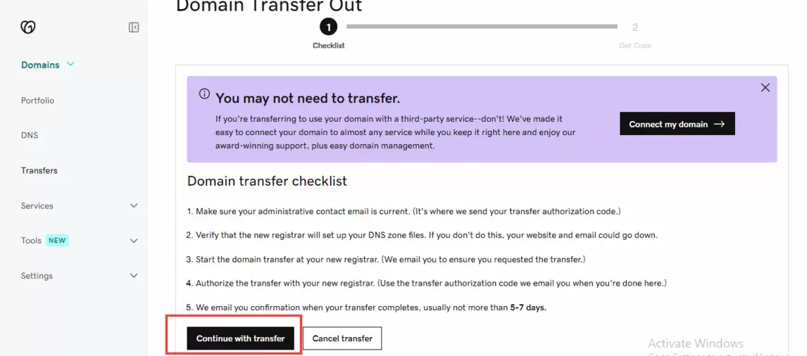 how to transfer domain from godaddy to hostinger
