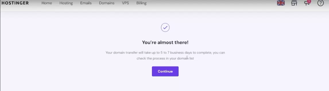 Step 13: Choose DNS Records

Choose whether to keep existing DNS records or use default settings on Hostinger.
Click "Transfer Domain."