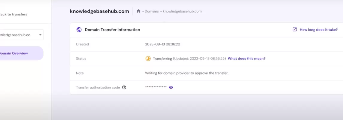 Step 13: Choose DNS Records

Choose whether to keep existing DNS records or use default settings on Hostinger.
Click "Transfer Domain."